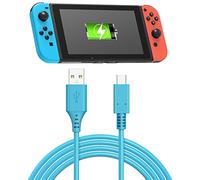 FYOUNG 10 Ft/3M Type-C Fast Charging Cable for Nintendo Switch 2/Lite/OLED, Long Charger Cord for PS5/PS5 PRO DualSense Controller/Xbox Series X S Controller/Phone and Other USB C Devices (Blue)