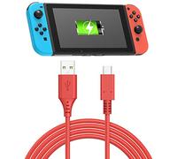 FYOUNG 10Ft/3M Type-C Fast Charging Cable for Nintendo Switch 2/Lite/OLED, Long Charger Cord for PS5/PS5 PRO DualSense Controller/Xbox Series X S Controller/Mobile Phone and Other USB C Devices (Red)