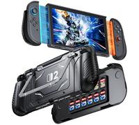 FYOUNG Dockable Protective Case for Nintendo Switch 2 with Hard PC Front Cover, Adjustable Kickstand, 12 Game Card Slots, TPU Grip for Joycon, Shock-proof&Anti-Scratch Shell for Switch 2 Accessories