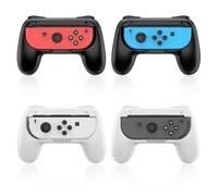 FYOUNG Hand Grips for Switch and for Switch OLED JoyCons, Hand Grips Controllers Compatible with Joy Con and OLED Model 2021 (4 Pack)(Black &White)