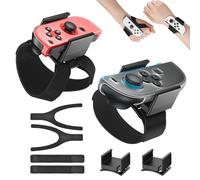FYOUNG Switch 1/2 Wrist Straps for Just Dance 2026 2025 2024 2023 2022, 2 Pack Adjustable Elastic Wrist Bands for Zumba Compatible with Nintendo Switch 1/2/OLED