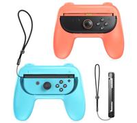 FYOUNG Switch Grip for JoyCon 2 & 1 - Compatible with Nintendo Switch 2/1 /OLED Controller Comfort Grip Holder Ergonomic Handle Accessories(2 Pack) - Blue/Orange