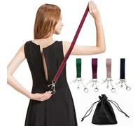 FYOURH Zipper Helper Pull for Dresses and Boots,Jumpsuits,Cosplay - Back Zipper Puller Helper for Elderly - Self Zipper Pull for Dress - Wine