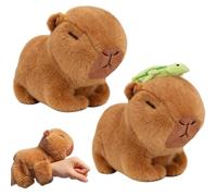 Fyozyon 2 Pcs Animal Slap Bracelets Capybara Plush Toy, Cute Capybara Slap Bracelet 9'' Plush Toy for Christmas Birthday Party Favor Supply Gift (2 Pcs)