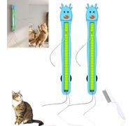 Fyozyon 2026 New Auto Motion Flying Rope Cat Toy - Smart 360° Flexible String Movement Kitten Toys - Automatic Electric Wall Mounted Interactive Cat Toy for Indoor Cats (White*2) (Blue*2)