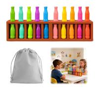 Fyozyon 20pcs Bottle Color Match Game，Family Matching Games for Kids 8-12,Memory and Logical Training Bottle flip Game for fmaily, Party Activities