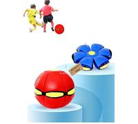 Fyozyon 2PCS Blue and Red Magic Ball,Magic Bouncing Ball with 6 Light,Children's Bouncing Metaball,Dual Form Freely Switchable,Parent-Child Interaction Ball Toy,Suitable for Indoor,Outdoor,New Year