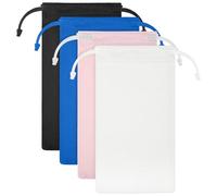 Fyozyon 4PCS Soft Eyeglass & Sunglasses Pouch - 6.9x3.54 Inch Microfiber Case Bag for Glasses - Gadgets Cleaning & Storage Sleeve Pouch
