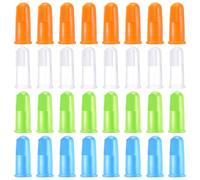 Fyozyon 64 Packs Dog Toothbrush Soft Finger Brushes Pet Finger Easy Teeth Cleaning Dog Tooth Oral Care Pet Dental for Small Cats and Puppy