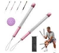 Fyozyon Adjustable Ropeless Battle Ropes, Battle Rope Ropeless, Weighted Cordless Battles Ropes, Non-slip Soft Handles & Shock-Absorbing Ends, For Cardio and Muscle Toning (Pink)