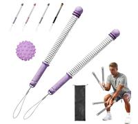 Fyozyon Adjustable Ropeless Battle Ropes, Battle Rope Ropeless, Weighted Cordless Battles Ropes, Non-slip Soft Handles & Shock-Absorbing Ends, For Cardio and Muscle Toning (Purple)