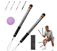 Fyozyon Adjustable Ropeless Battle Ropes, Battle Rope Ropeless, Weighted Cordless Battles Ropes, Non-slip Soft Handles & Shock-Absorbing Ends, For Cardio and Muscle Toning (Black)