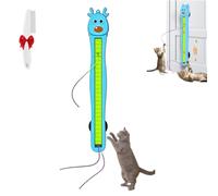 Fyozyon Auto Motion Flying Rope Cat Toy, Auto Motion Flying Rope Cat Toy - from Lazy to Crazy, Automatic Electric Wall Mounted Interactive Cat Toy for Indoor Cats Endless Fun (White) (blue)