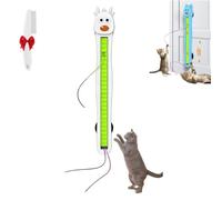 Fyozyon Auto Motion Flying Rope Cat Toy, Auto Motion Flying Rope Cat Toy - from Lazy to Crazy, Automatic Electric Wall Mounted Interactive Cat Toy for Indoor Cats Endless Fun (White) (white)