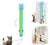 Fyozyon Auto Motion Flying Rope Cat Toy,Automatic Electric Wall Mounted Interactive Cat Rope Toy for Indoor Cats, Hands-Free Exercise and Boredom Relief,from Lazy to Crazy (Mix) (Blue*1)