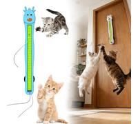 Fyozyon Auto Motion Flying Rope Cat Toy, Automatic Electric Wall Mounted Interactive Cat Toy, Hands-Free Motion, Boredom Relief & Daily Exercise (Blue)