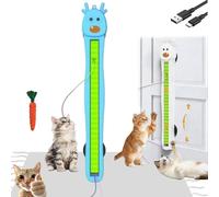 Fyozyon Auto Motion Flying Rope Cat Toy from Lazy to Crazy, Electric Wall Mounted Interactive Cat Toy for Indoor Cats, Hands-Free Motion Boredom Relief Cat Motorized String Toy (B)