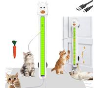 Fyozyon Auto Motion Flying Rope Cat Toy from Lazy to Crazy, Electric Wall Mounted Interactive Cat Toy for Indoor Cats, Hands-Free Motion Boredom Relief Cat Motorized String Toy (A)