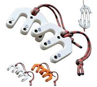 Fyozyon Block and Tackle Pulley System, Ultralight Portable Nylon Hunting Game Hoist, Compact Game Lifting Tool for Backcountry Hunting (White)