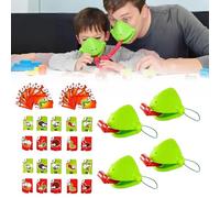 Fyozyon Chameleon Tongue Shooting Game, Frog Tongue Game, Interactive Frog Mask Games, Quick Reflexes and Precision Skill Challenge, Fun and Engaging Family Board Games (4 Pcs)