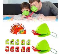 Fyozyon Chameleon Tongue Shooting Game, Frog Tongue Game, Interactive Frog Mask Games, Quick Reflexes and Precision Skill Challenge, Fun and Engaging Family Board Games (2 Pcs)