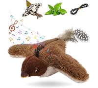 Fyozyon Chirping Bird Cat Toys with Flapping Wings, Cat Toy Flapping Bird (No Flying), Touch Activated Kitten Toy Interactive Cat Exercise Toys for All Breeds Kittens