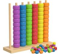 Fyozyon Color Stack Challenge Game, Color Pile Up Challenge, Competitive Tabletop Brain Teaser for Family Game Night, Stack Solve Set with Racks,Rings,Cards