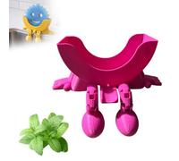 Fyozyon Cute Hanging Sponge Holder with Drainage - Keeps Your Sponge Dry & Smiling, for Scrub Daddy Holder, Funny Sponge Stand for Kitchen Sink (Rose)