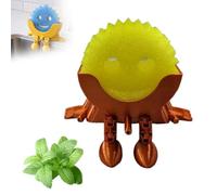 Fyozyon Cute Hanging Sponge Holder with Drainage - Keeps Your Sponge Dry & Smiling, for Scrub Daddy Holder, Funny Sponge Stand for Kitchen Sink (B)