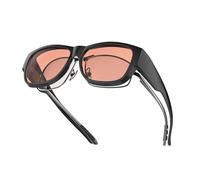 Fyozyon FL-Rose Clip on Migraine Glasses, Light Sensitivity Glasses for Fluorescent LED Glare/Screen Light/Migraine Relief (Fit over glasses/Block the light from the side)