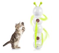 Fyozyon Interactive Cat Feather Toy, Automatic Fluffy Tail Teaser with Motion Sensor,Whack a mole Cat Toy, USB Rechargeable, Suction Cup for Stable Play, Perfect for Indoor Cats