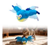 Fyozyon Interactive Chirping Bird Cat Toy,2025 New Flying Bird Cat Toy Flapping Bird Toy,Simulation Chirping Bird Toys Interactive Cat Toys for Bored Indoor Adult Cats (Light Grey/1PCS) (Blue/1PCS)
