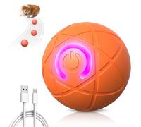 Fyozyon Interactive Dog Ball, 2026 Upgraded Activated Automatic Rolling Balls for Dogs, Self Moving Vibrating Smart Jumping Bouncing and Rotating Pets Toy to Keep Them Busy (New-Orange)