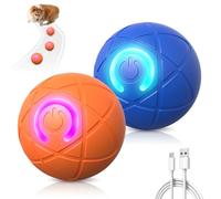 Fyozyon Interactive Dog Ball, 2026 Upgraded Activated Automatic Rolling Balls for Dogs, Self Moving Vibrating Smart Jumping Bouncing and Rotating Pets Toy to Keep Them Busy (New-Orange)