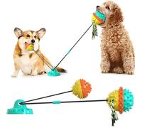 Fyozyon Interactive Dog Ball Toy with Suction Cup, Indestructible Chew & Food Dispensing Rope Ball for Mental Stimulation and Dental Health
