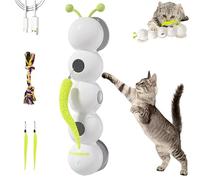 Fyozyon Interactive Whack A Worm Cat Toy, Smart Motion Sensor Cat Toy Caterpillar, Moving Whack A Mole Caterpillar Cats Toy, Suction Cup for Stable Play, for Indoor Cats (1pcs)