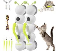 Fyozyon Interactive Whack A Worm Cat Toy, Smart Motion Sensor Cat Toy Caterpillar, Moving Whack A Mole Caterpillar Cats Toy, Suction Cup for Stable Play, for Indoor Cats (1pcs)