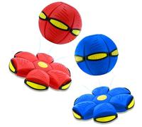 Fyozyon Magic Metaball, Children's Bouncing Ball, Magic Flying Saucer Interactive Pop-Up Transform Toy, Parent-Child Interaction Red Bouncy Ball (Red & Blue)