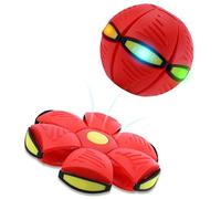 Fyozyon Magic Metaball, Children's Bouncing Ball, Magic Flying Saucer Interactive Pop-Up Transform Toy, Parent-Child Interaction Green Bouncy Ball (Red)