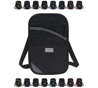 Fyozyon Neck Wallet, RFID Blocking Passport Holder, Easy to Conceal Travel Pouch, Black (One Size,Grey)