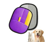 Fyozyon Pet Hair Removal Glove - Electrostatic Reusable Magic Brush Glove for Dog & Cat Hair Remover Glove on Sofa, Car Seats (Purple)