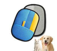 Fyozyon Pet Hair Removal Glove - Electrostatic Reusable Magic Brush Glove for Dog & Cat Hair Remover Glove on Sofa, Car Seats (Blue)