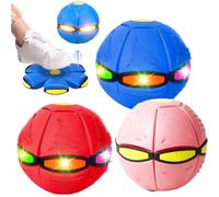 Fyozyon Pop up Ball, Magic Bouncing Ball, Children's Bouncing Balls, Magic Flying Saucer, Bouncy Balls, Parent-Child Interaction (3pcs,Lights)