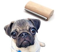 Fyozyon Pug Brushes for Shedding - Wooden Handle Dog Grooming Brush for Short Hair, Gentle Deshedding Tool for Small Breed Dogs, Daily Coat Care Comb for Fawn & Black Pugs at Home