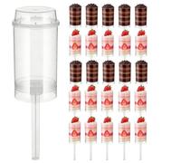 Fyozyon Push Pop Cake Containers, Push Up Cake Pop Containers, Empty Plastic Push pop Tubes Stand Holder, For Party Treats And Birthday Dessert Storage (30 Pcs)