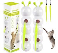 Fyozyon Smart Motion Cat Toy with Worm Design,Whack a Worm Cat Toy, Caterpillar Cats to Interactive for Cats to Play Actively Indoors(1pcs) (2pcs)