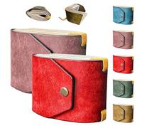 Fyozyon The Genuine Leather Cash Wrap Wallet, Fast Cash Access Money Handy Holder for Leather(Blue+Gold) (Red+Purple)