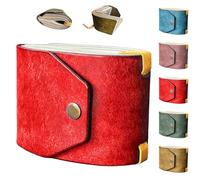 Fyozyon The Genuine Leather Cash Wrap Wallet, Fast Cash Access Money Handy Holder for Leather(Blue+Gold) (Red)