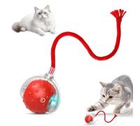 Fyozyon Tiny Fetch Dog Toy, Tinyfetch Interactive Dog Cat Toys Balls with Birdsong, 360° Smart Automatic Rolling Electric Dog Ball Toy, Fast Moving Balls Toys for Pets (red)
