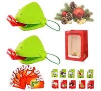 Fyozyon Tongue Shooting Game, Frogtongue Game, Frog Mask with Blow Tongue, Multiplayer Party with Blow Tongue Mask and Blowing Air, Insect Cardboard Included (2pcs)